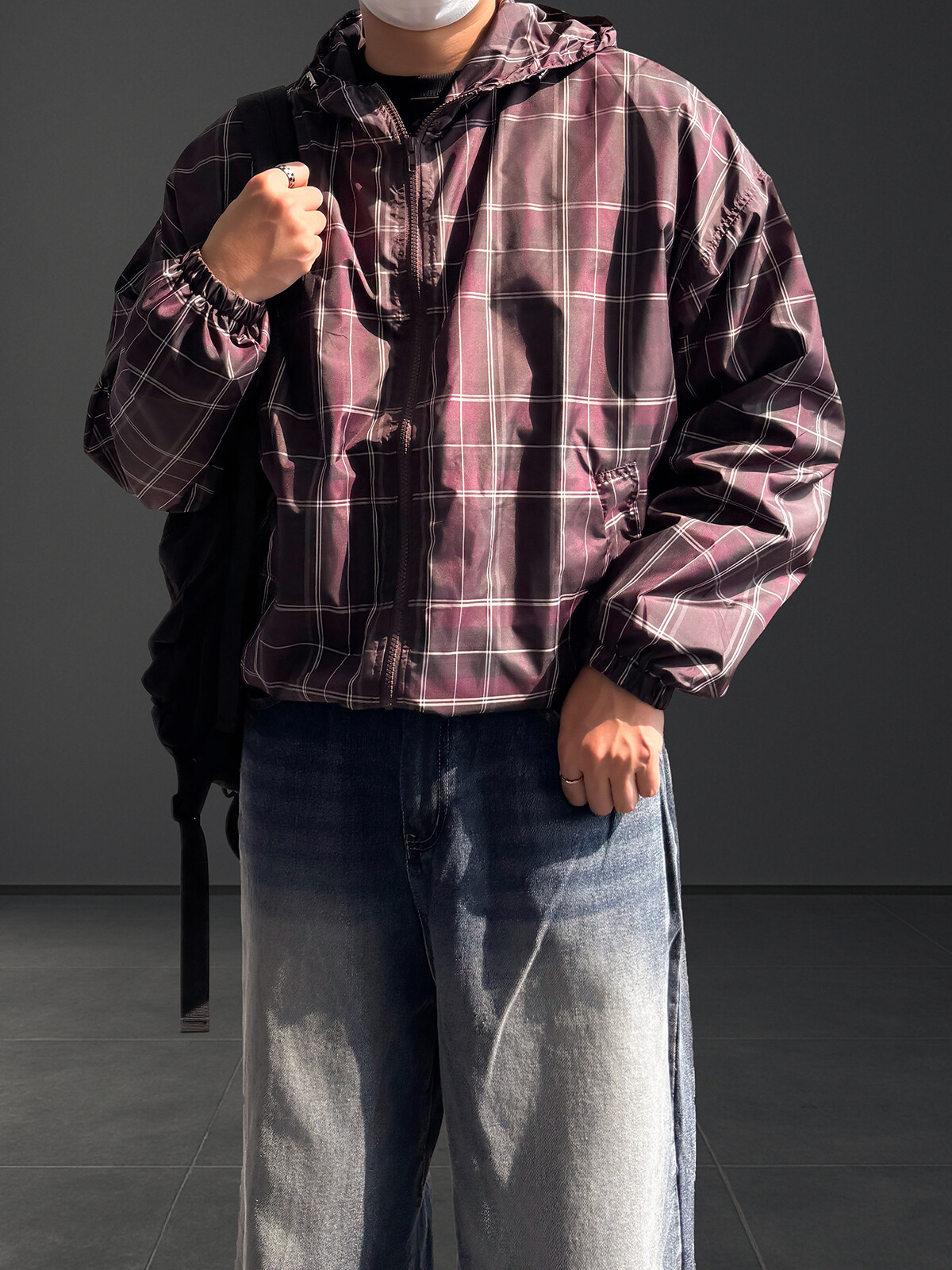 비비오 체커 바람막이 (2color)