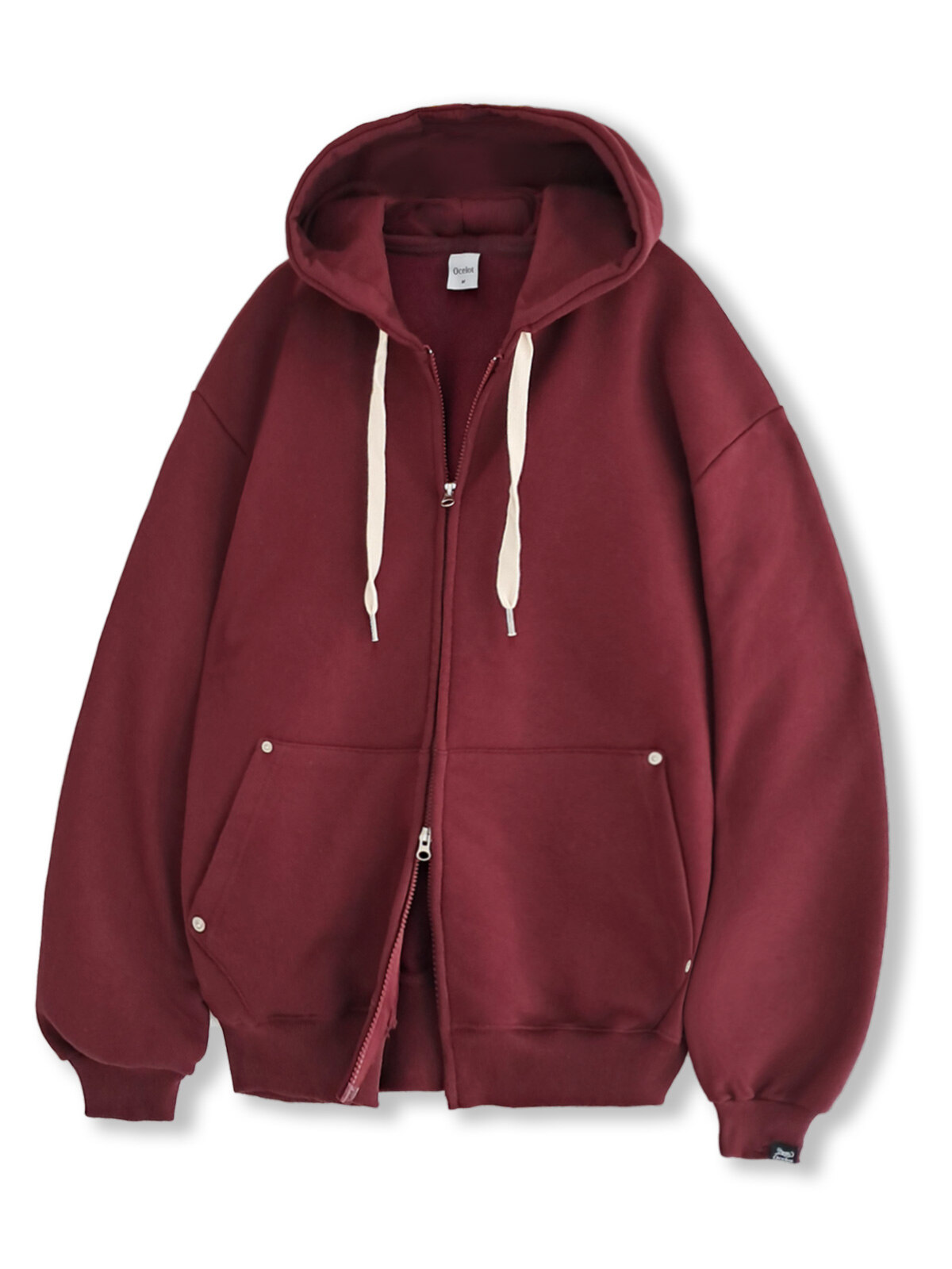 D15 (기모) 베이직 투웨이 후드집업