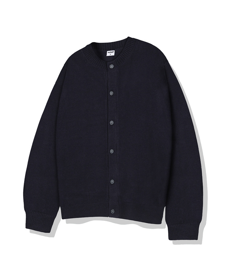 베이직 라운드넥 버튼 니트 가디건_네이비 [ULZG_2003]