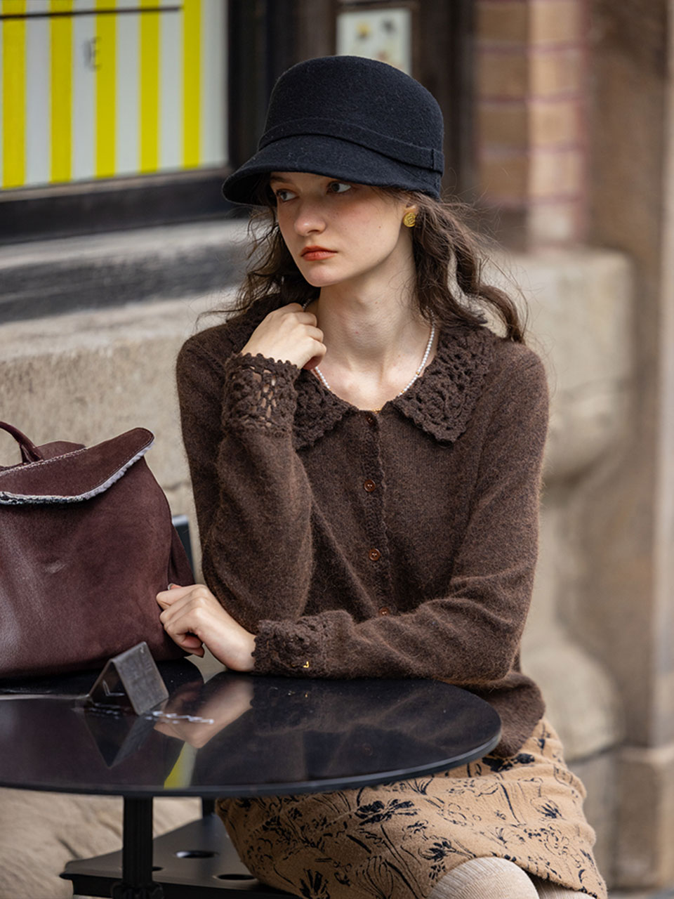 DA_Crocheted knitted cardigan_2color