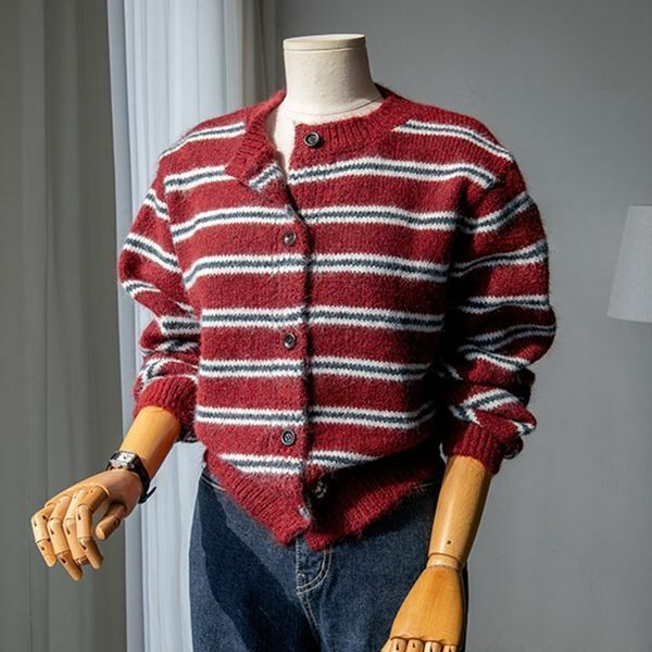 A. 브러시 배색 울 가디건[가디건D0922P01]