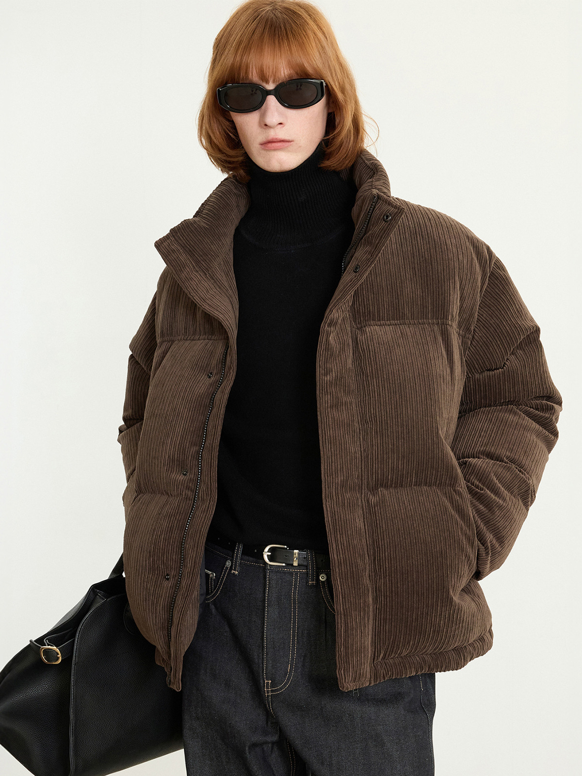 European-goose Corduroy Down Jumper (Brown) TNJU5F206W2