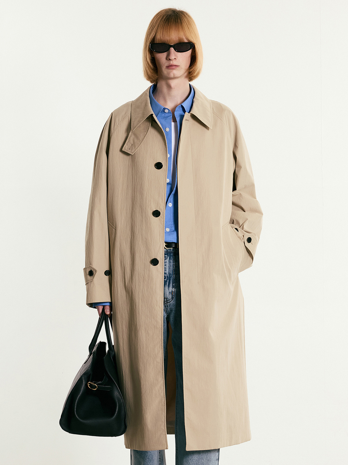 Balmacaan Oversized Trench Coat (Beige) TNTR5F100I2