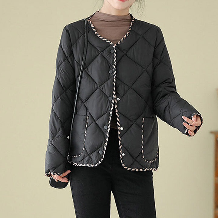 다이아퀄팅 경량 패딩