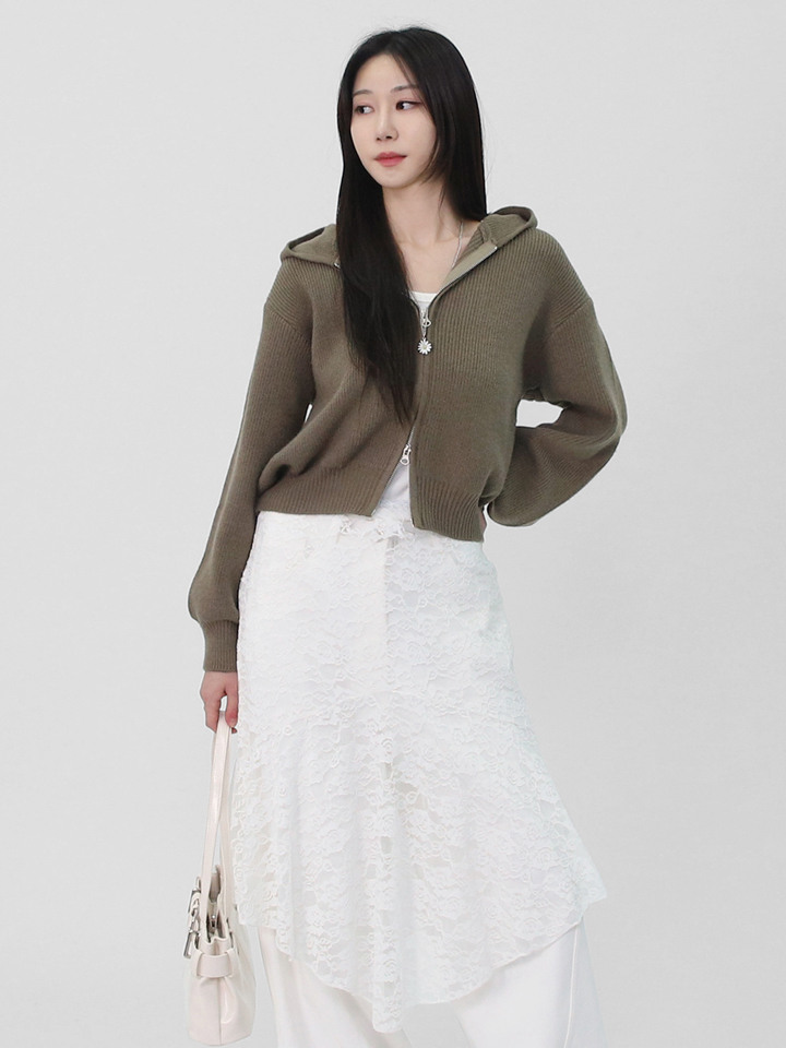 여성 투웨이 루즈핏 후드 니트집업 SPLT050