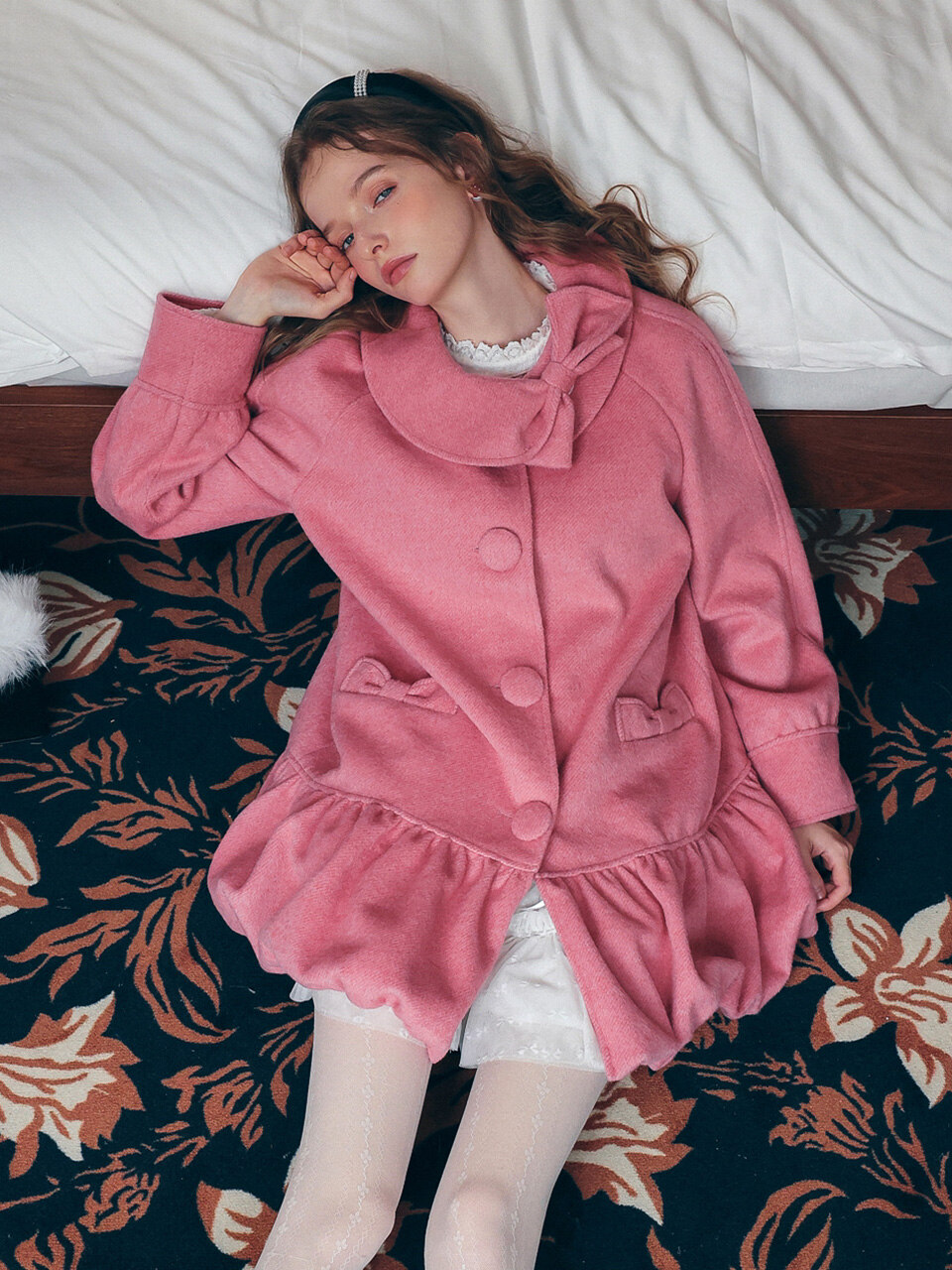 Cest_Bow collar balloon coat