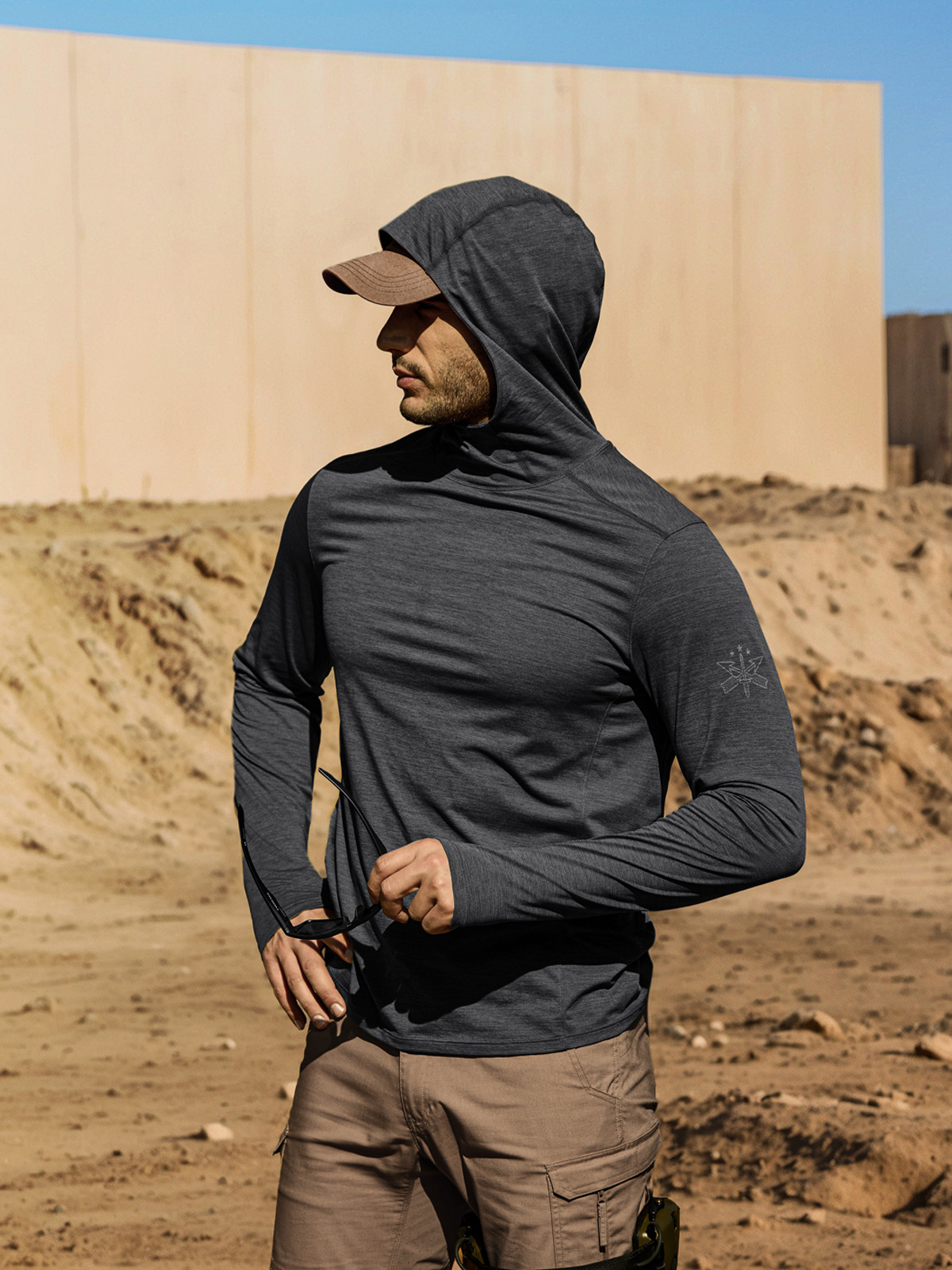 자외선차단 쿨링 경량 퀵드라이 긴팔 풀커버 후드티셔츠