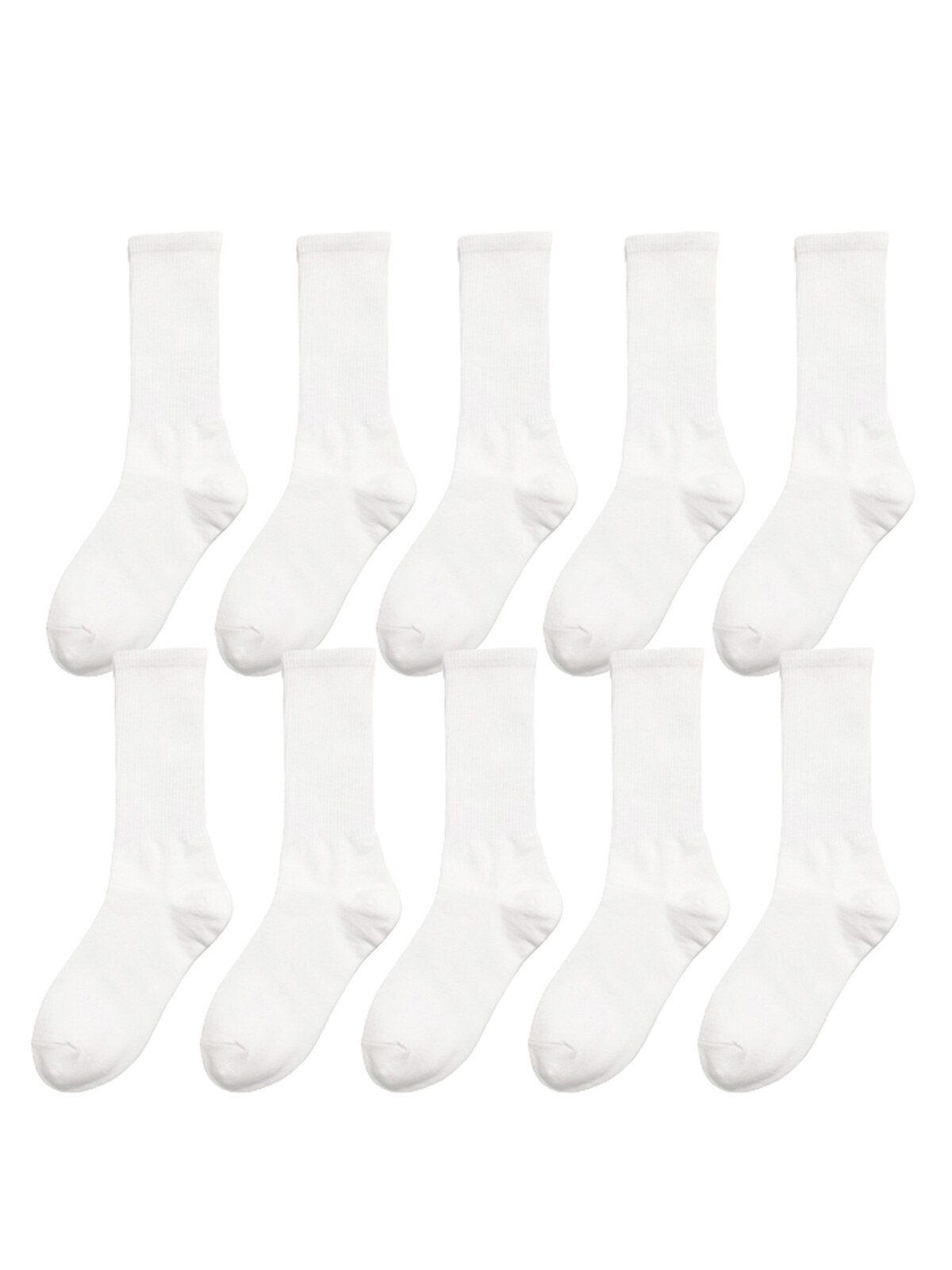 남성 롱 골지 크루 삭스 10개