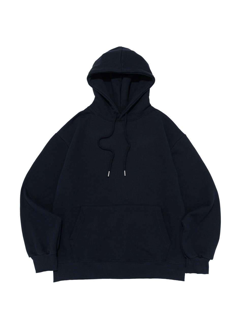 (BIG-SIZE) PLAIN OVERFIT HOOD T-SHIRT (NAVY)