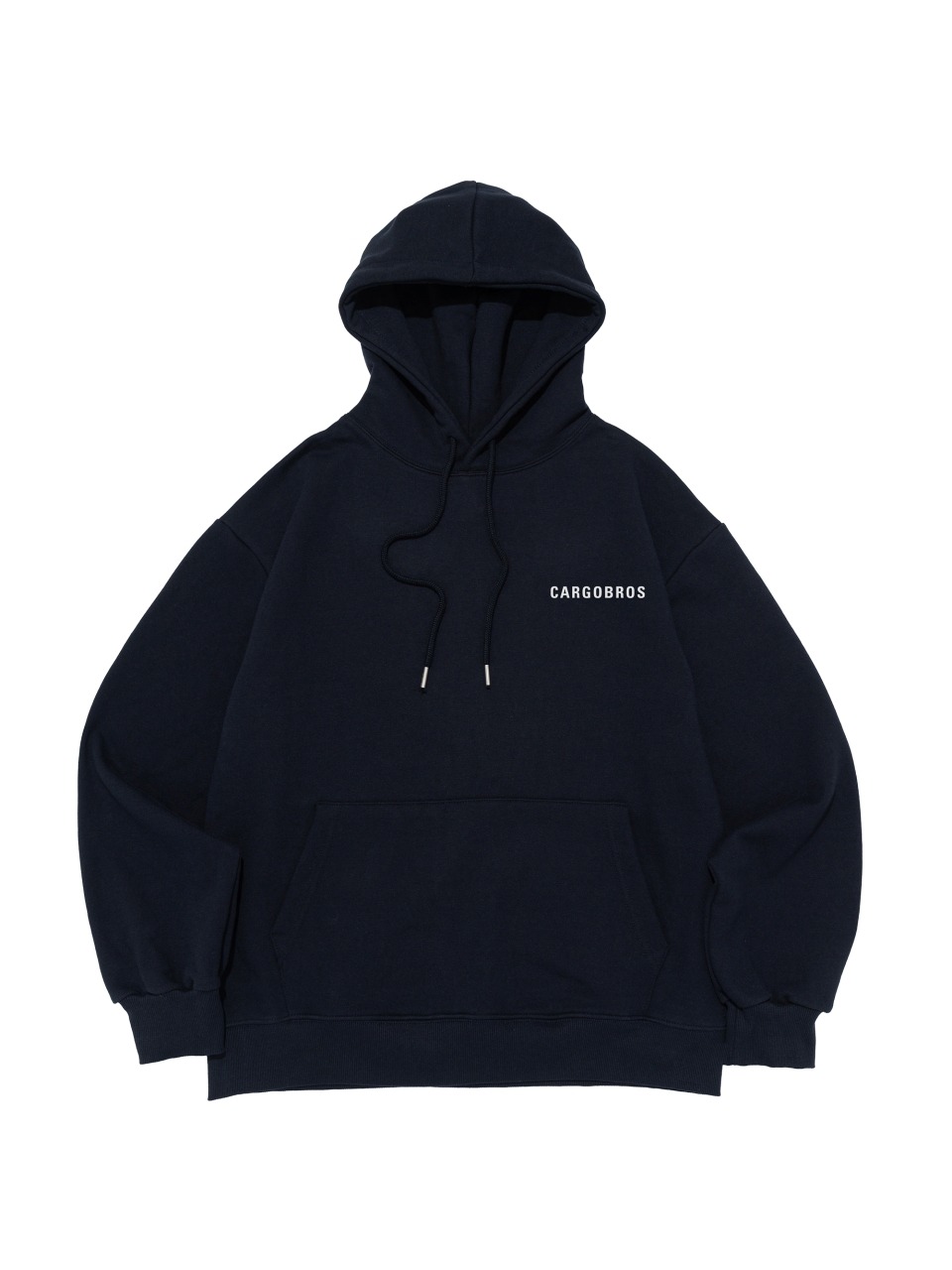 (BIG-SIZE) ESSENTIAL LOGO HOOD T-SHIRT (NAVY)