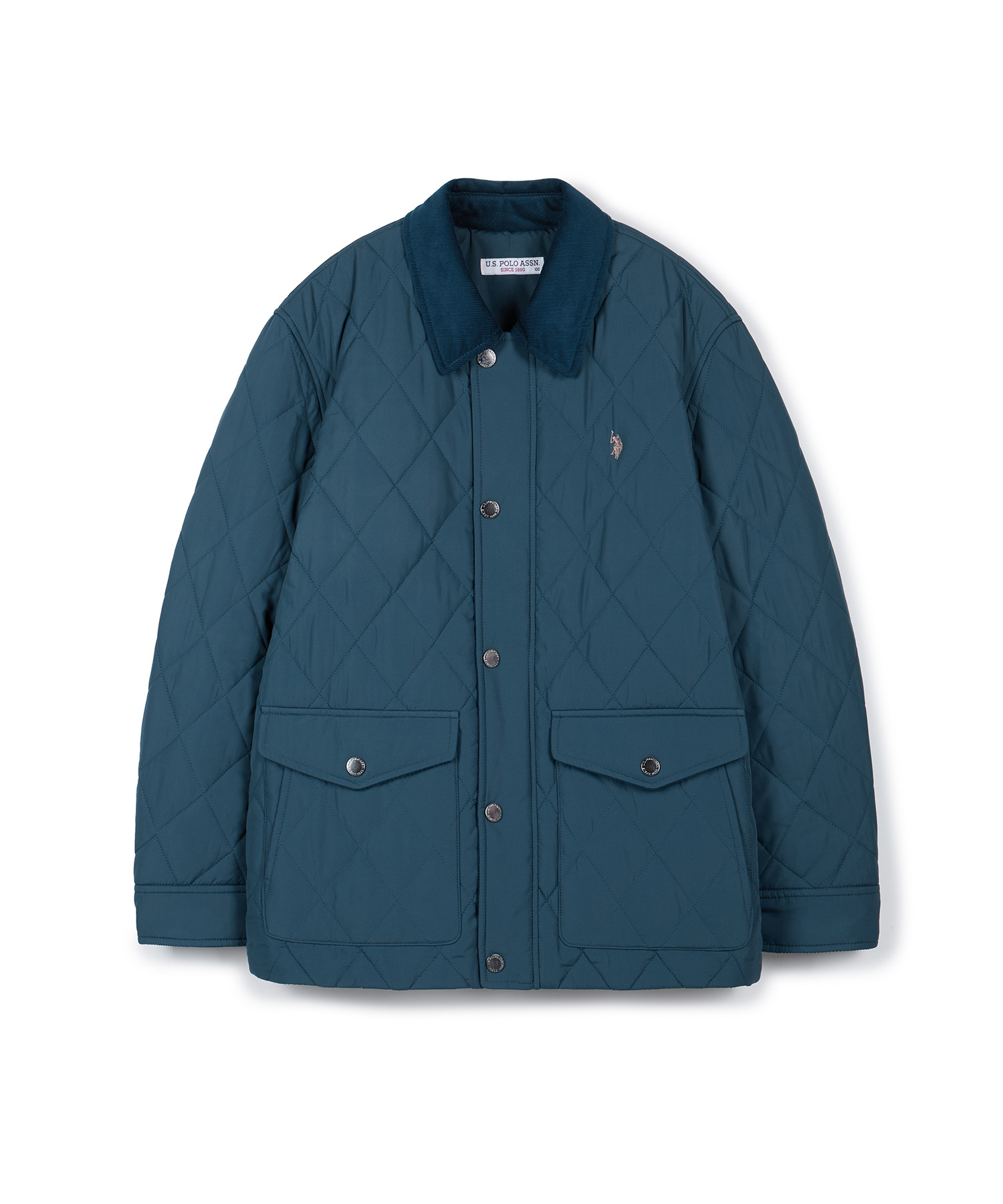 남성 퀼팅패딩 점퍼_블루