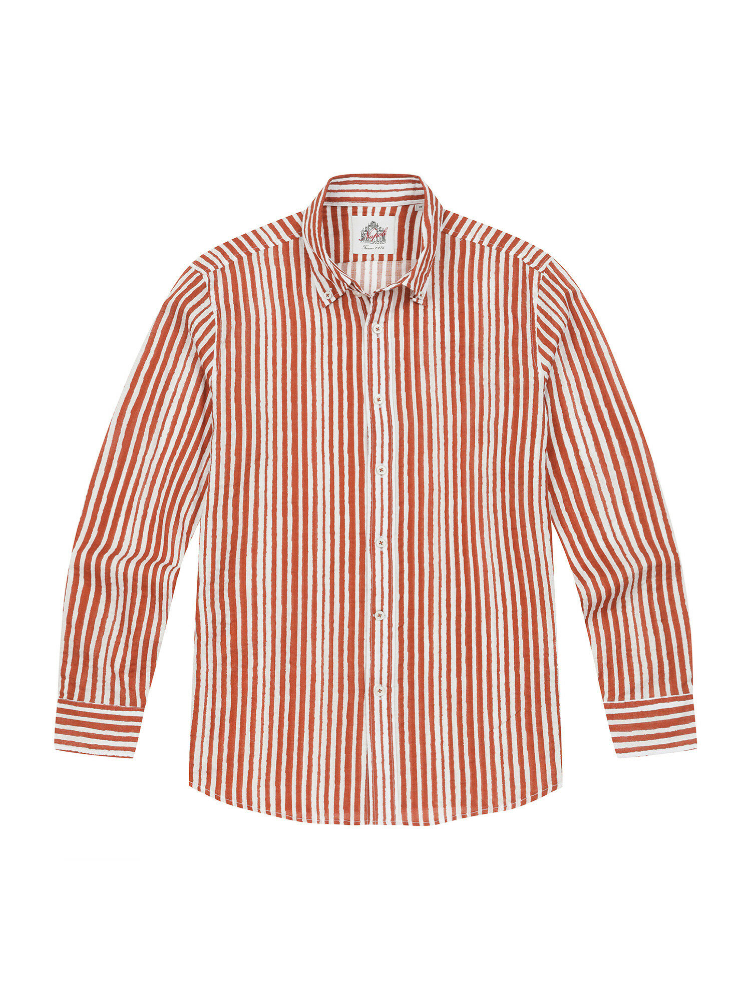 남성 CR 세로 스트라이프 셔츠 오렌지 (AM0DWS13166)