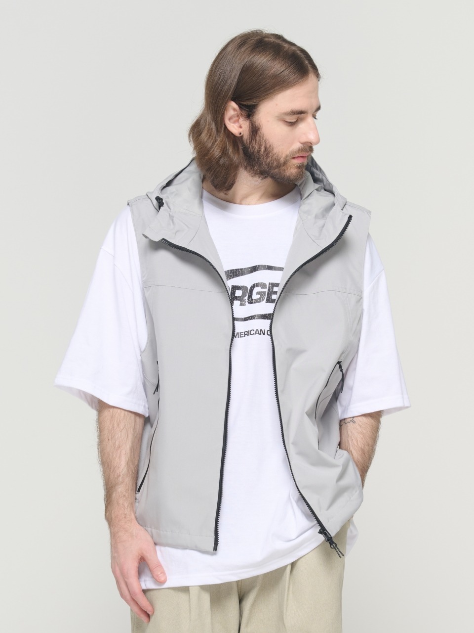ESSENTIAL COMFORT WINDBREAKER VEST (GRAY)