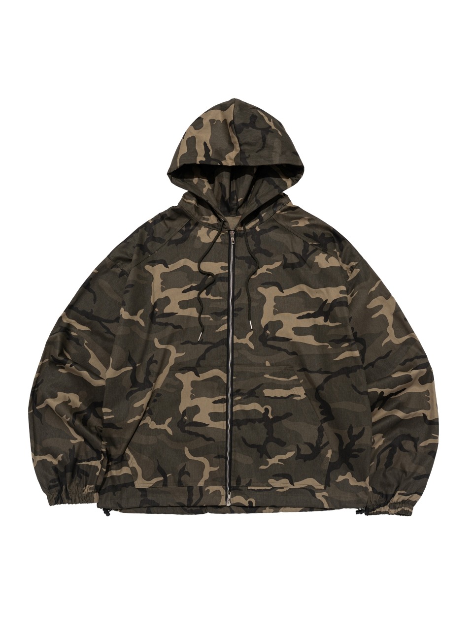 CAMO RANDOM PATTERN HOOD JACKET (KHAKI)