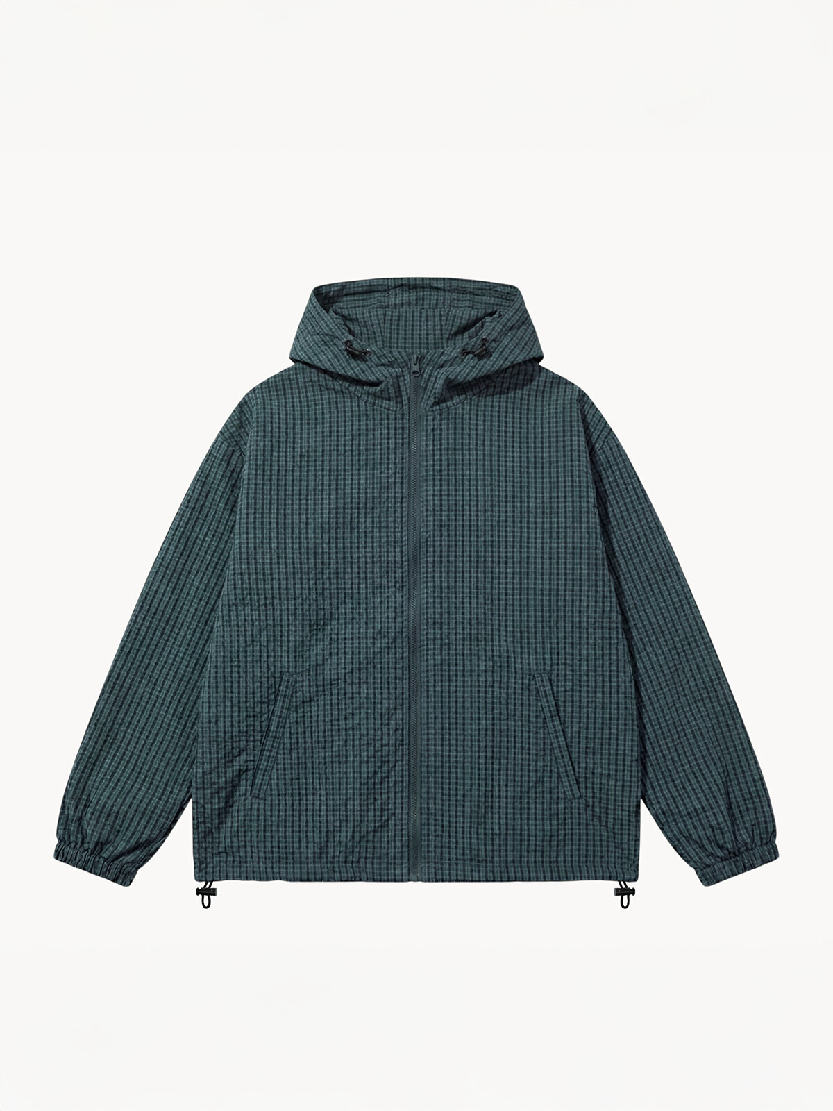 체크 시어서커 후드 바람막이 3color