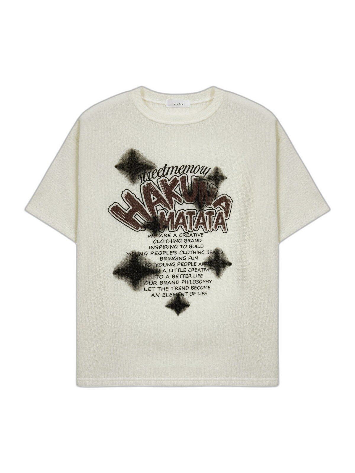 [2PACK] 하쿠 프린팅 크롭 반팔 니트 4color