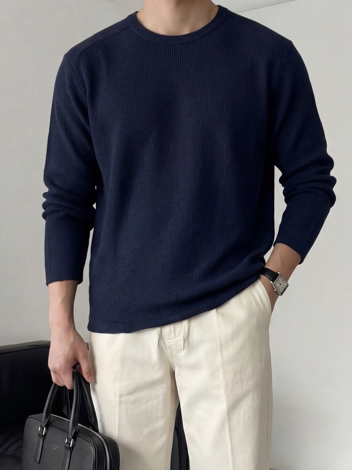 드롭숄더 세미크롭 니트 11color