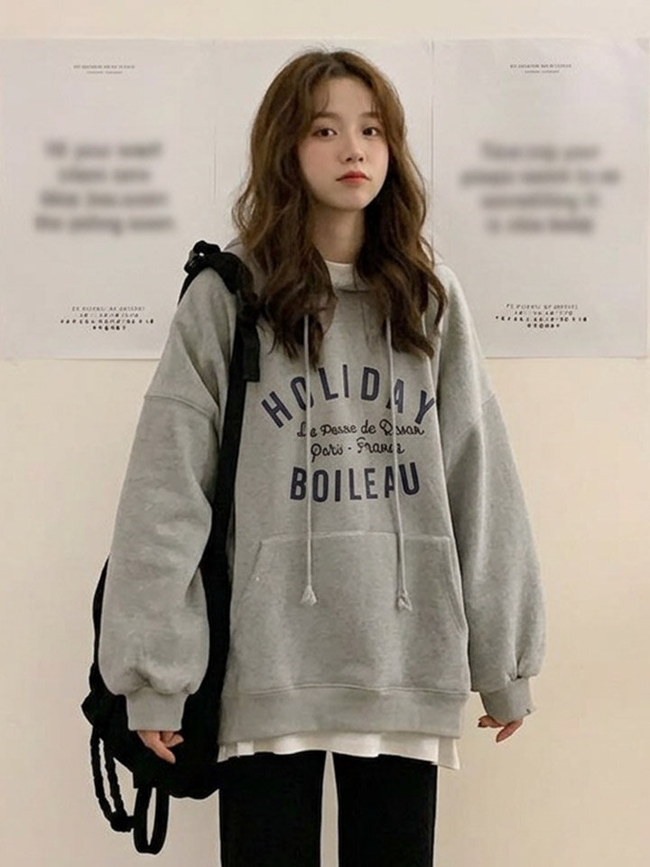 여성 간절기 맨투맨 티셔츠