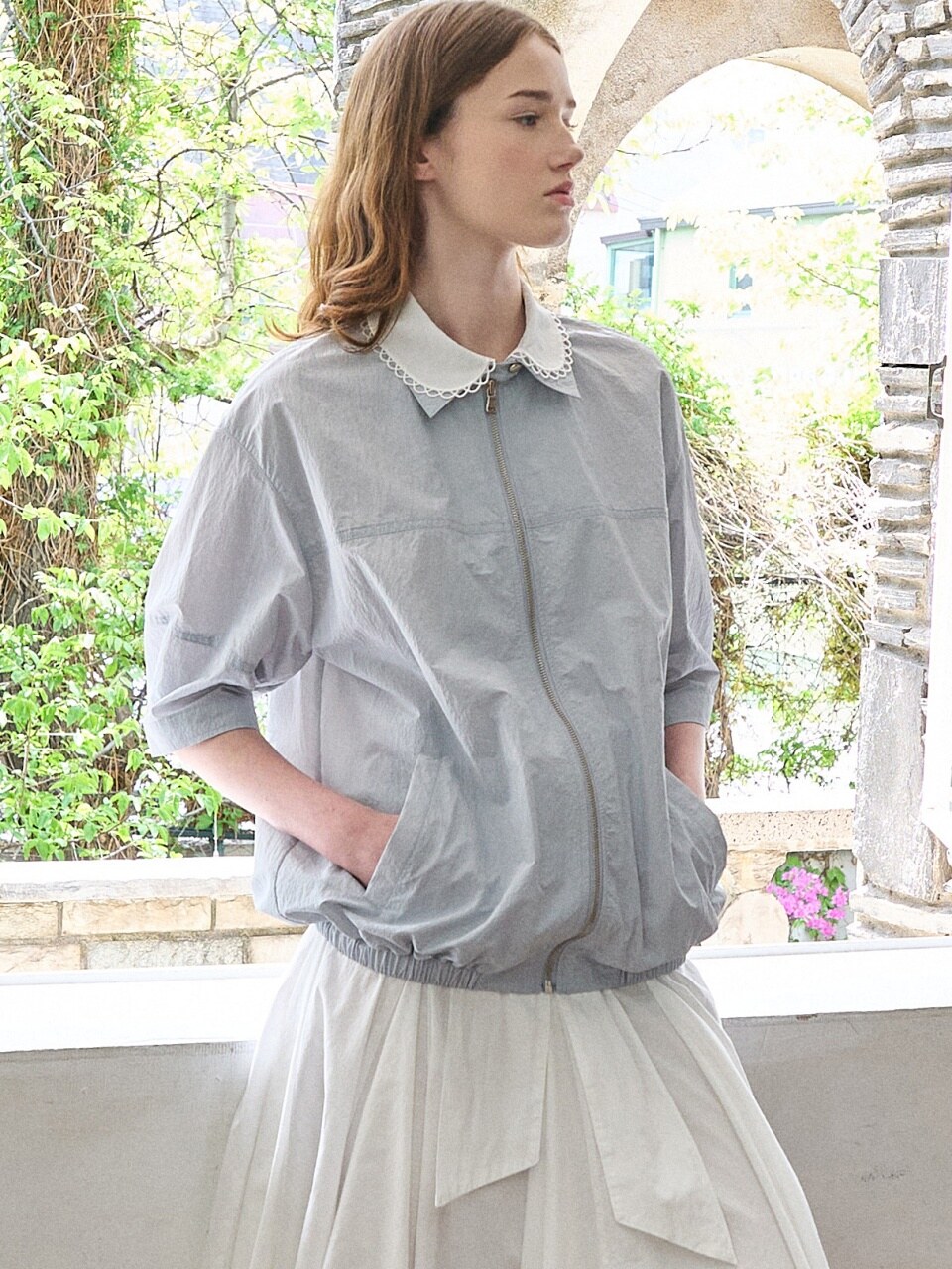 LAYER COLLOR BLOUSON_LIGHT BLUE
