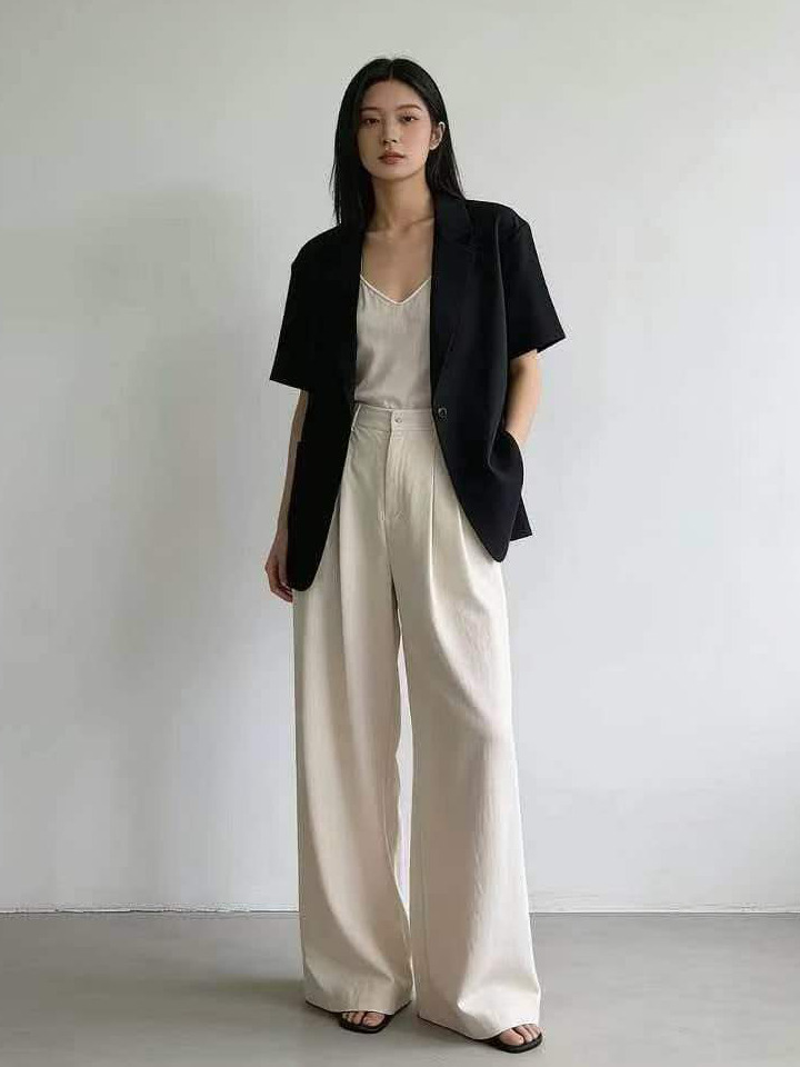 썸머 린넨 블레이저 반팔 자켓 (3 Colors)