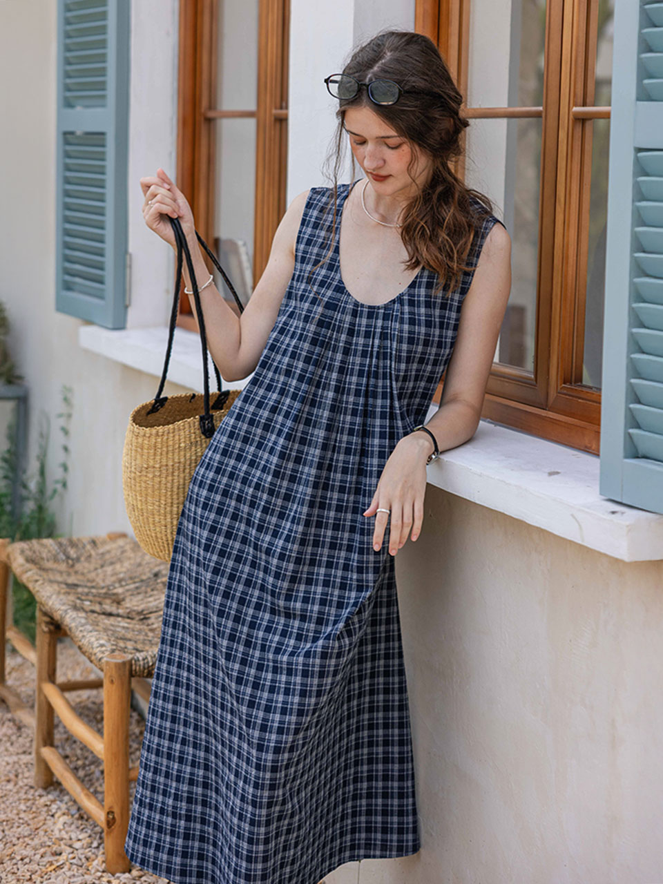 DA_Pattern checkered dress