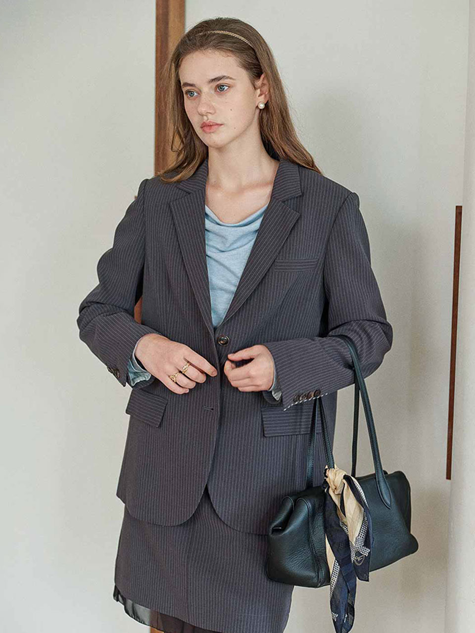 SR_Vintage french stripe suit jacket