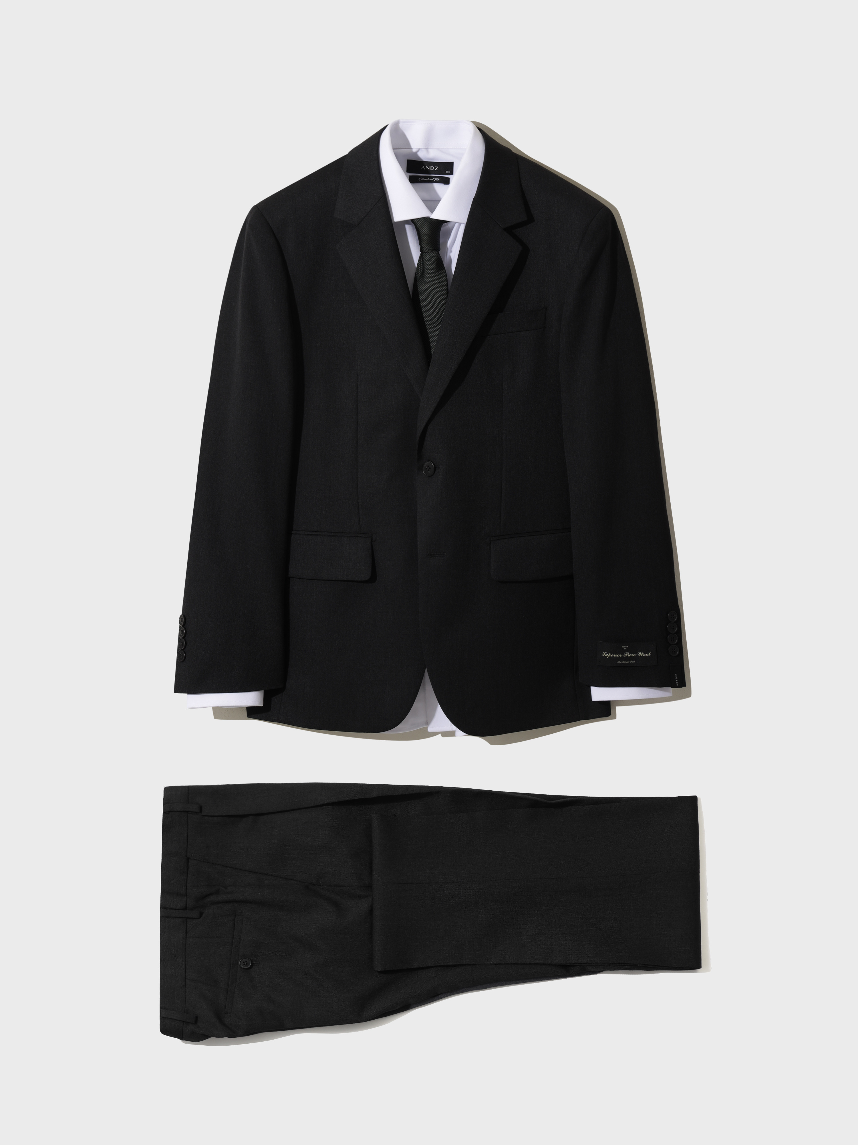 남성) 레거시 울100 정장 세트 GRB(그레이) - 세미와이드 라펠