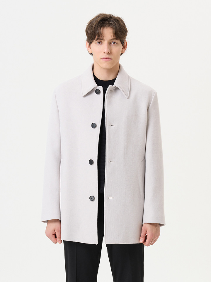 남성) 울 블렌드 하프 코트