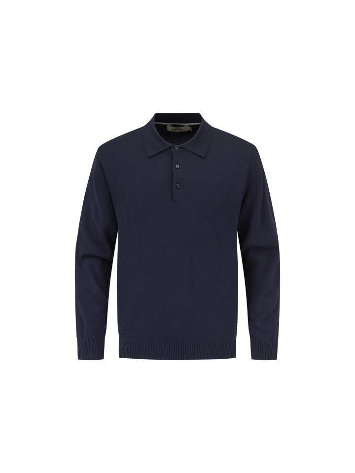 남성) 캐시필 플레인 카라넥 니트