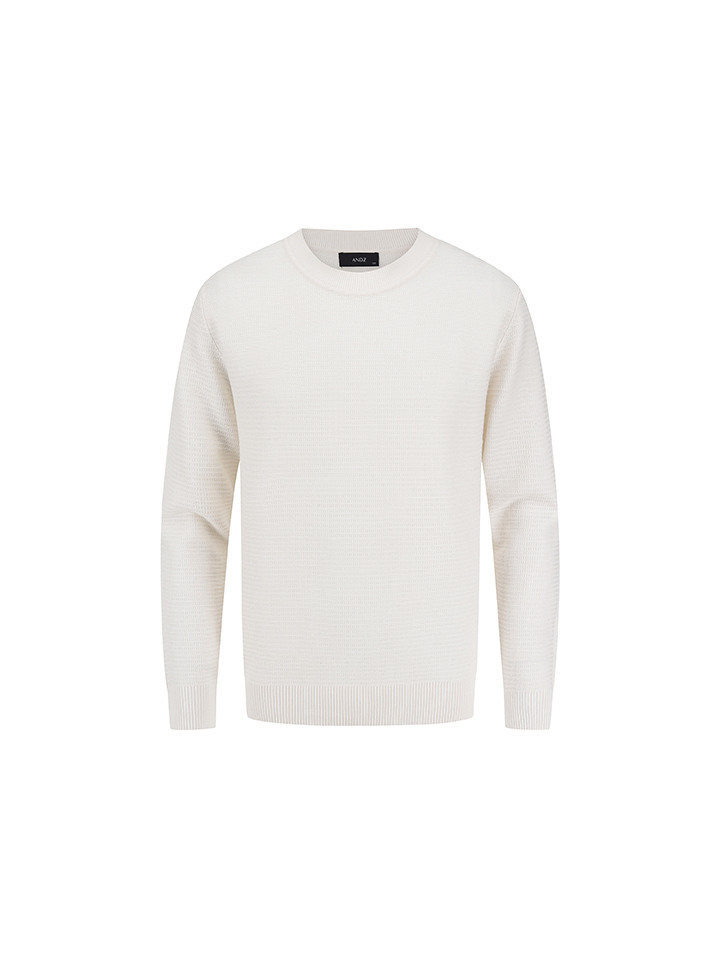 남성) 잔조직 라운드넥 니트