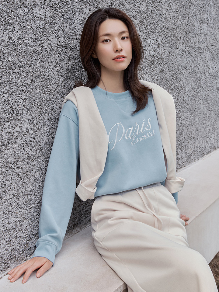 여성) 더블니트 맨투맨