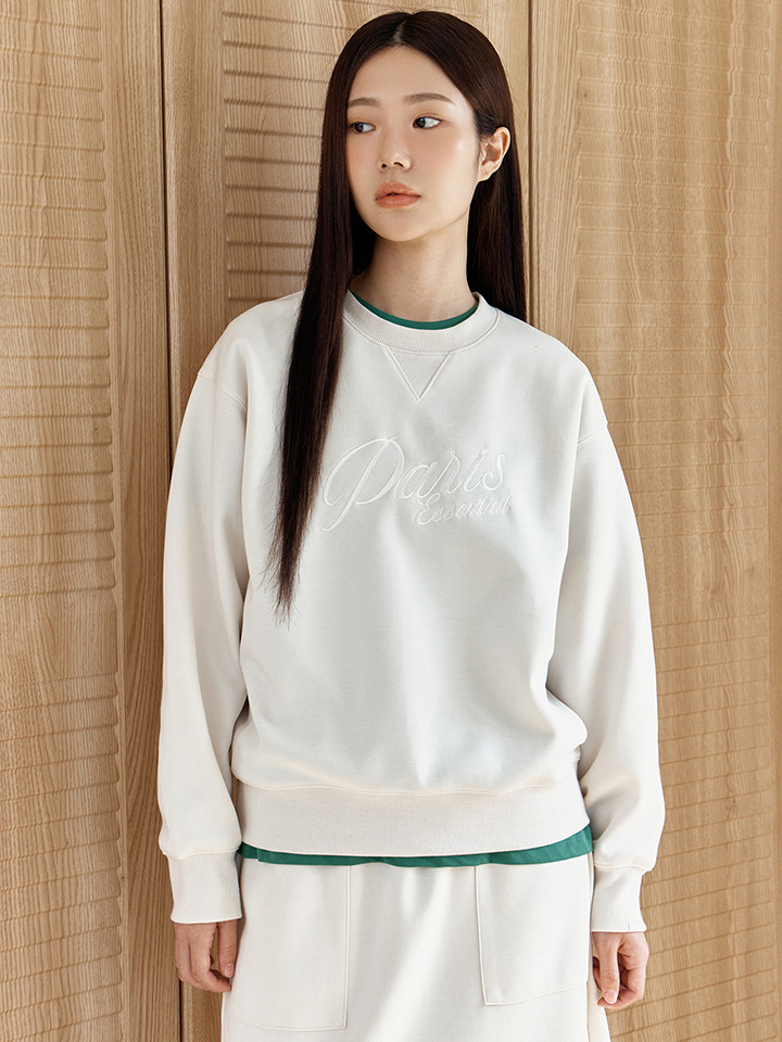 여성) 더블니트 맨투맨