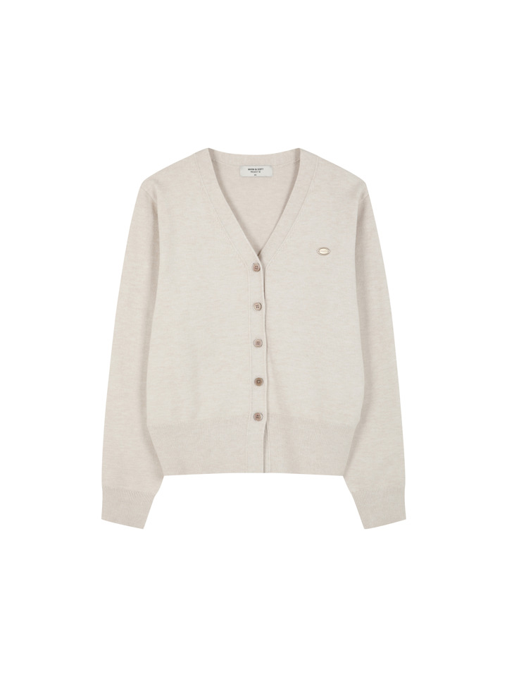 여성) 와이넥 베이직 가디건