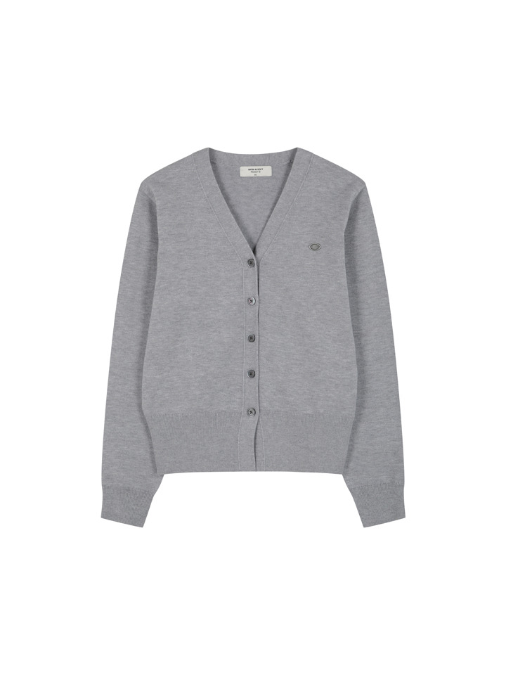 여성) 와이넥 베이직 가디건