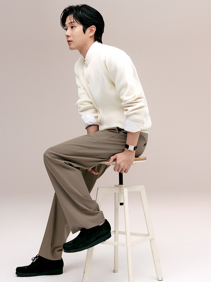 남성) 셔닐 라운드 버튼 가디건