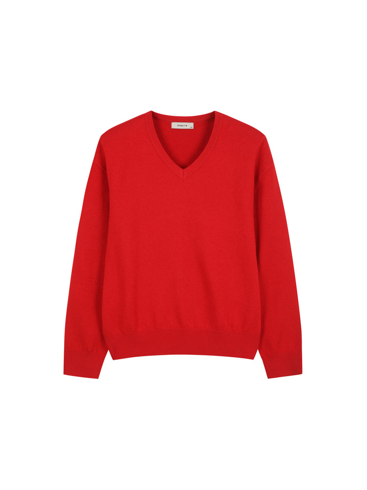 여성) 브이넥 스웨터