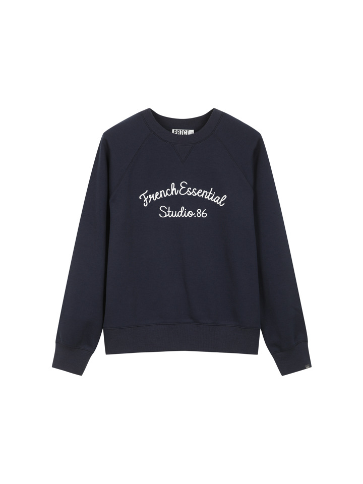 여성) 래글런 그래픽 자수 맨투맨