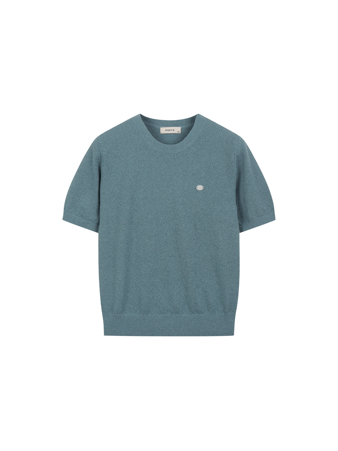 여성) 부클 라운드 반팔 스웨터