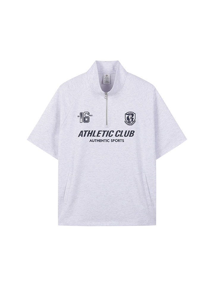 남성) 쿨테리 반팔 하프 집업