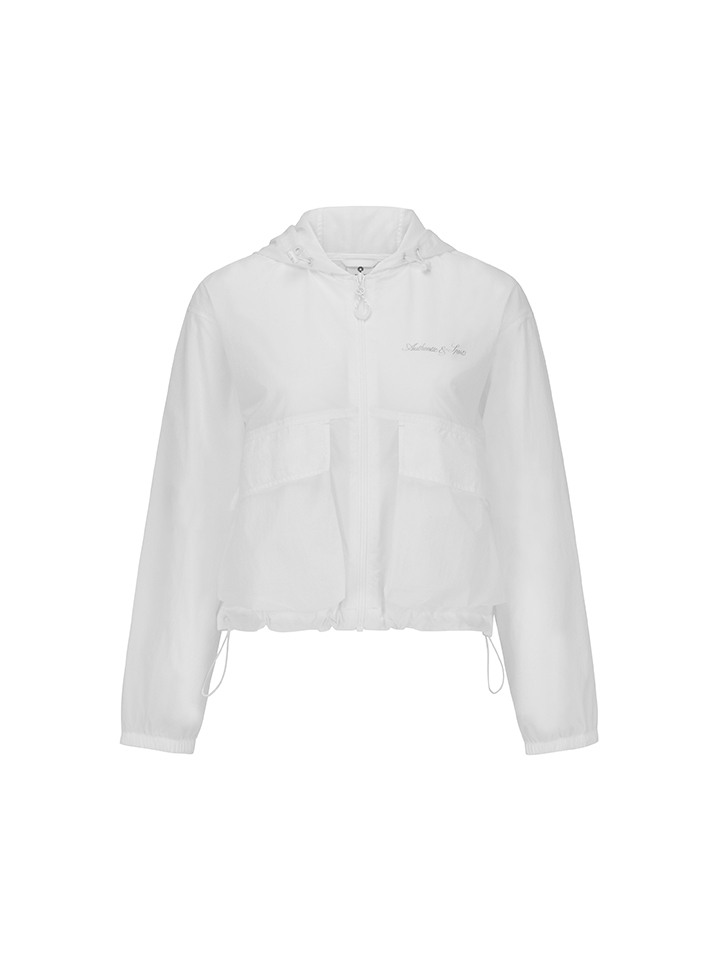 여성) 아웃포켓 후드 집업