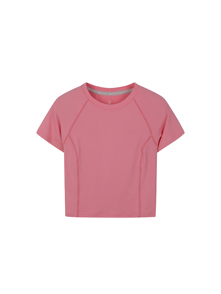 여성) 에센셜 크롭 반팔 티