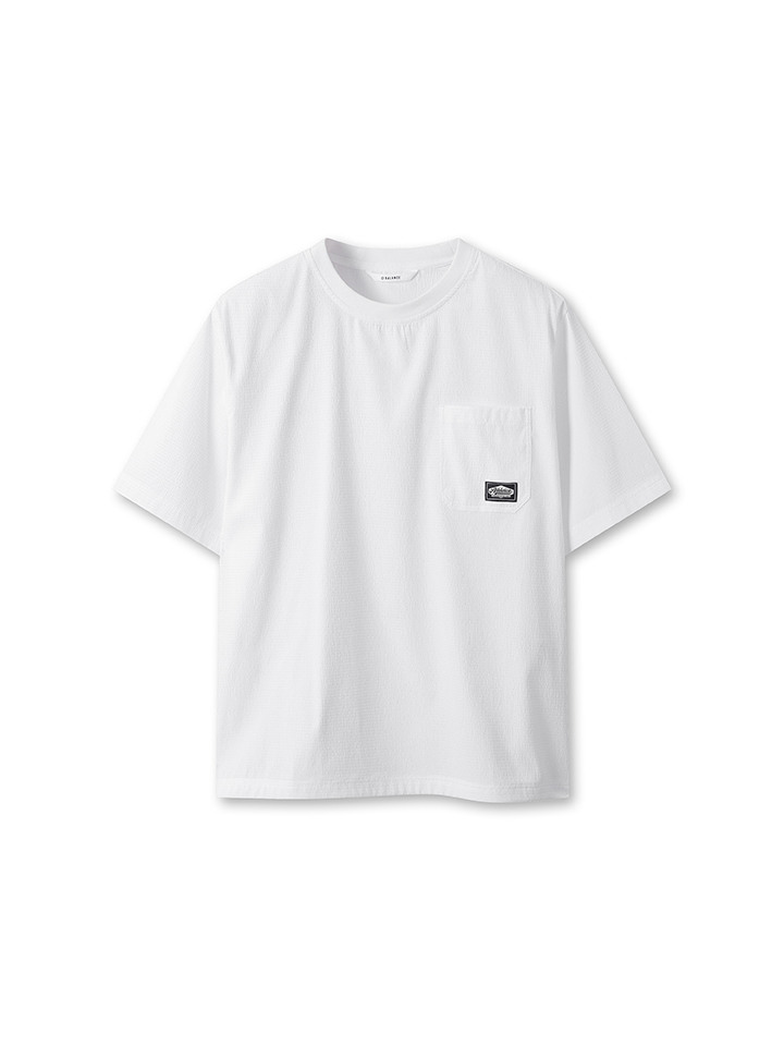 남성) 시어써커 크루넥 우븐 반팔티