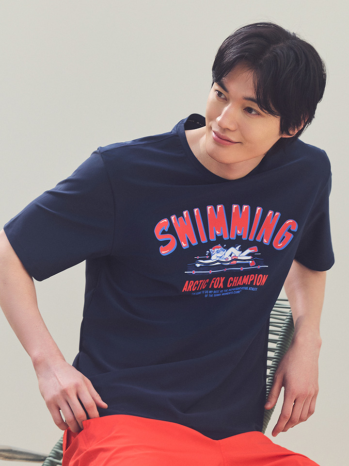 남성) 래쉬가드 반팔 (어바웃모먼트콜라보)