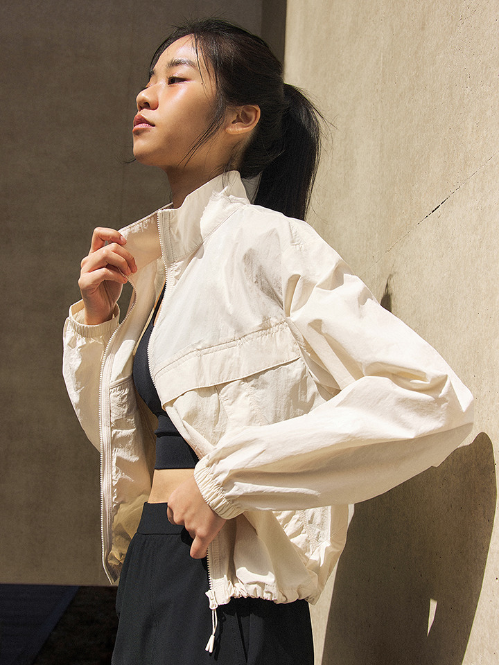 여성) 경량 더블 플랩 윈드브레이커