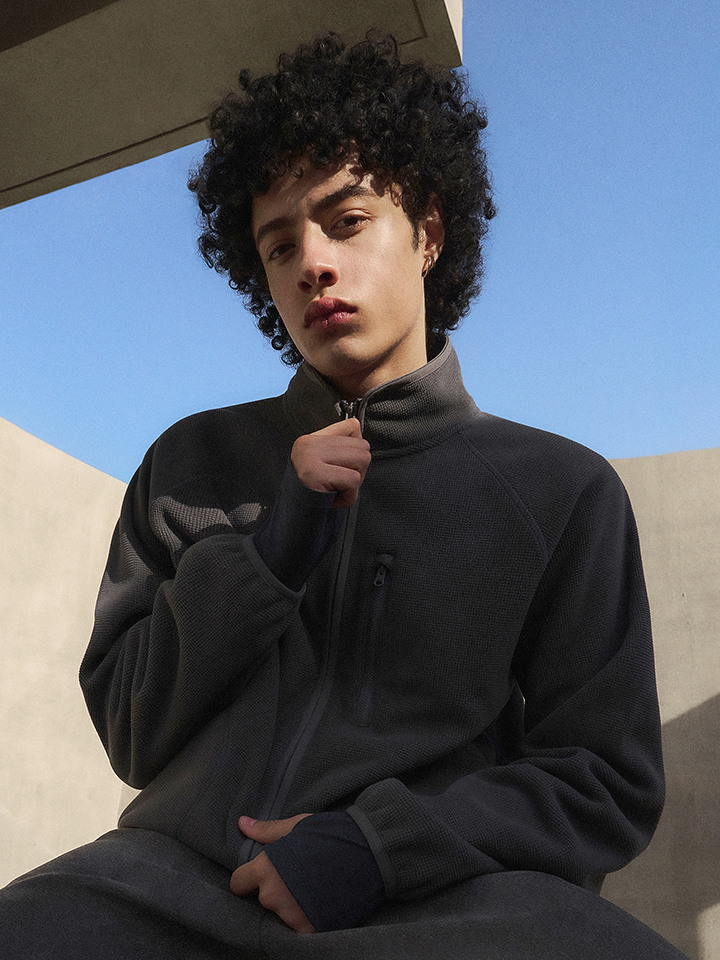 남성) 폴라플리스 하이넥 집업