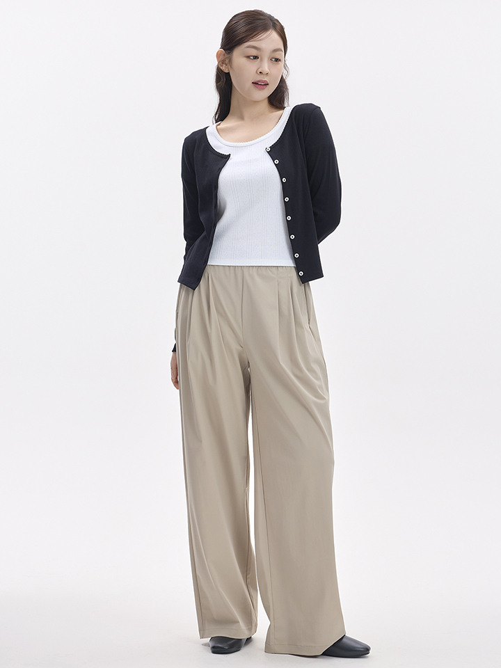 여성) 수퍼 스트레치 와이드 팬츠 