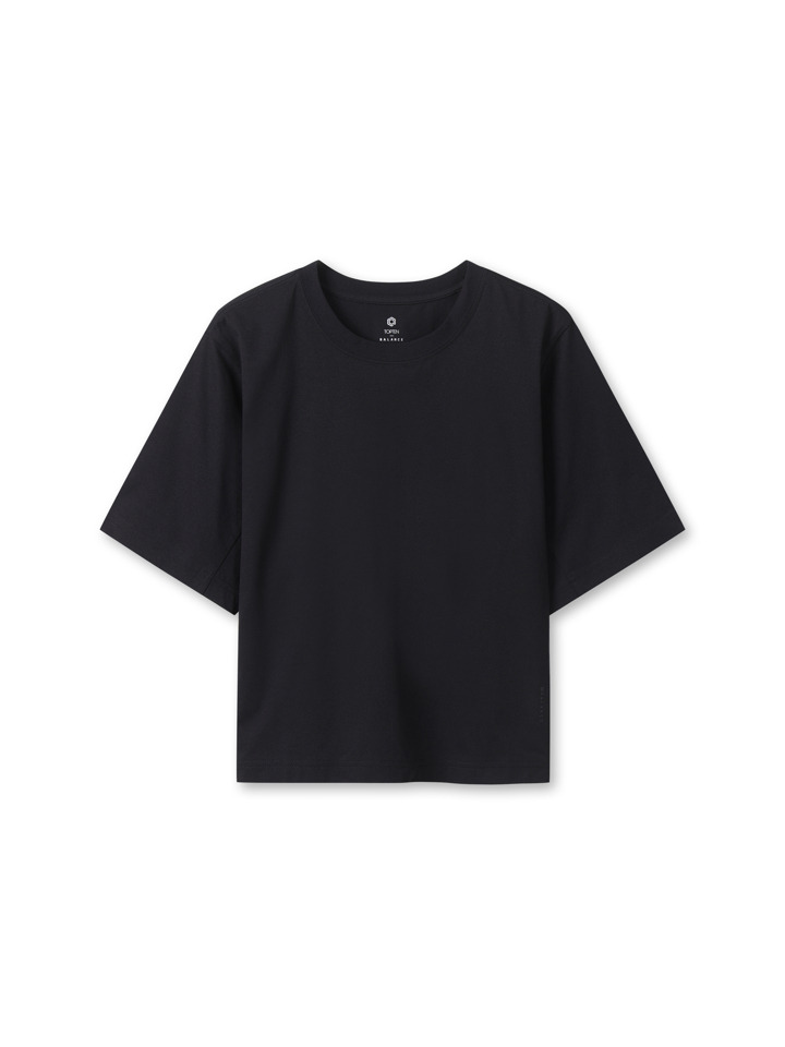 여성) 퀵드라이 세미크롭 반팔 티