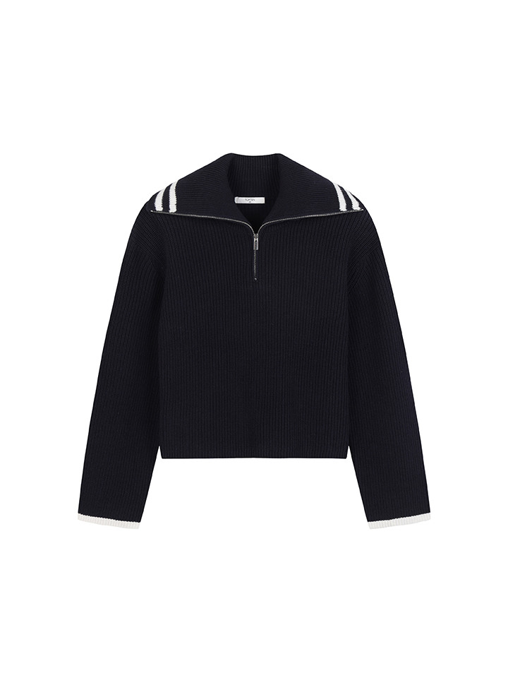 여성) 하프집업 스웨터