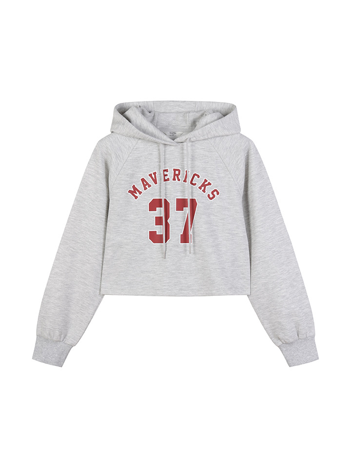 여성) 더블니트 그래픽 스웨트 후디