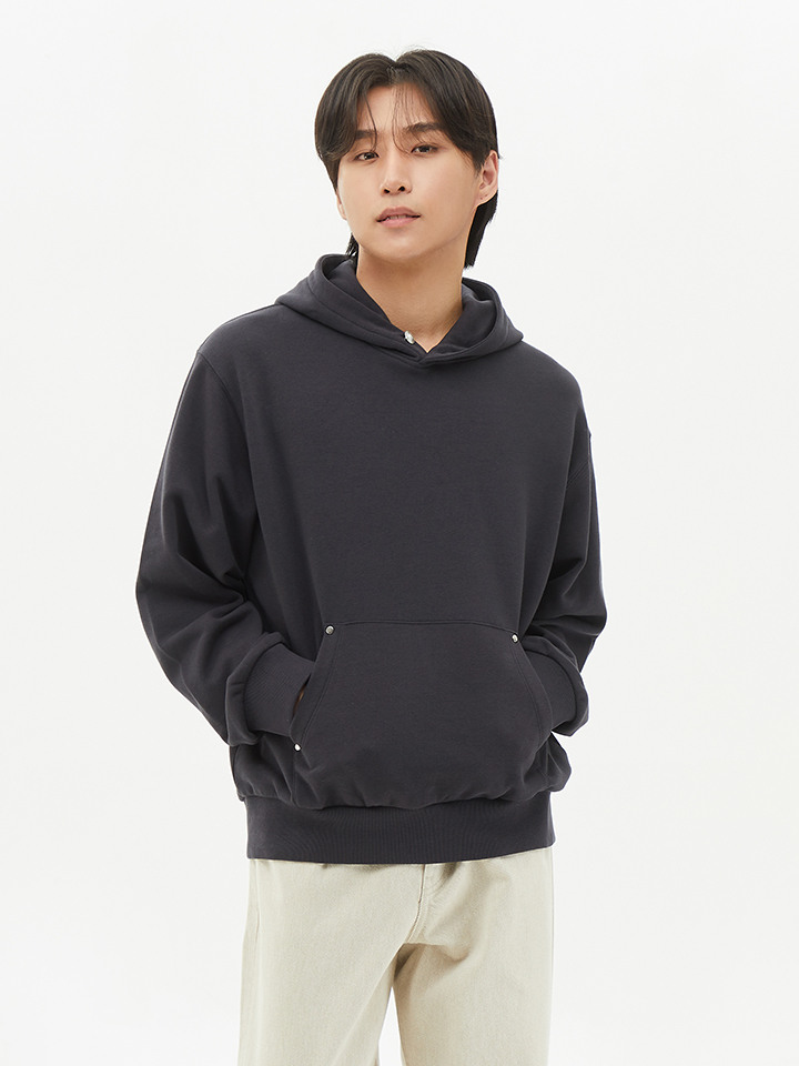 공용) 테리 베이직 스냅 후디